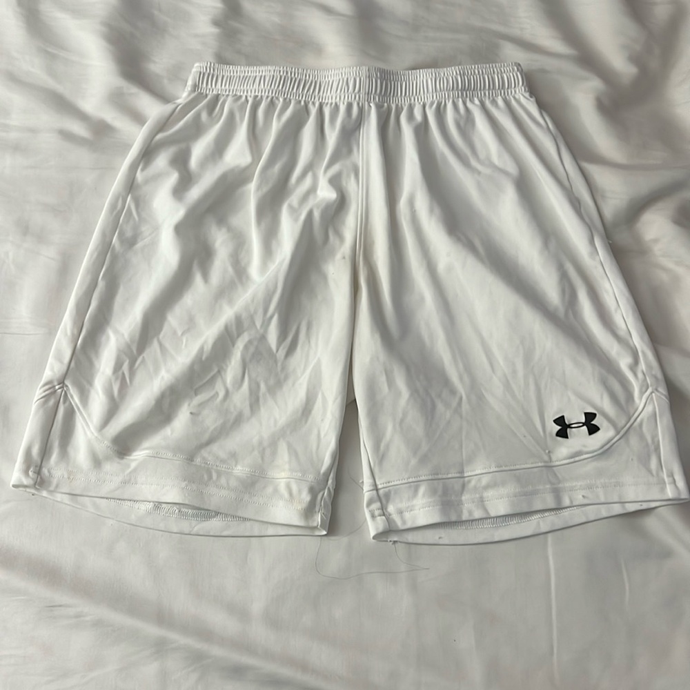 White Under Armour athletic shorts